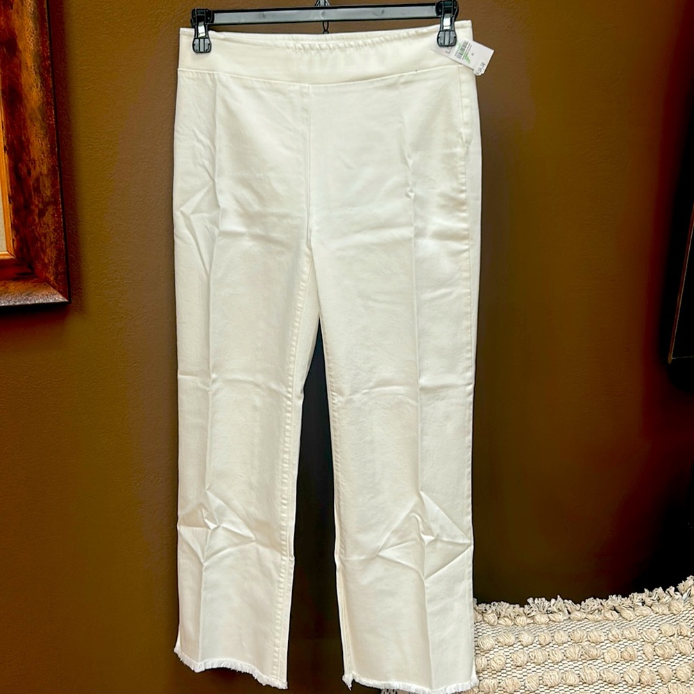 The loft stretch unfinished hem pants